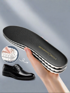 FASHEHAN | Genuine Leather Extra Thick Cushioned Mens Shoe Insoles