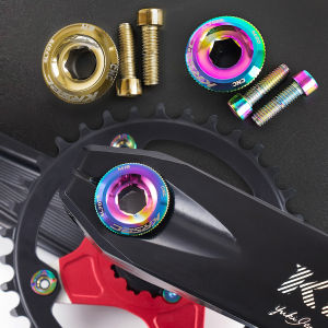 KRSEC Crank Cover Screw Cap M18 M20 MTB Crankset Crank Cover Aluminum Alloy Mountain Bike Fitting