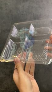 (50 pcs) MIKA 4 SEKAT BOX NASI 18x18 CM / MIKA SEKAT 4 TATAKAN NASI 18x18 / MIKA NASI 18x18 CM