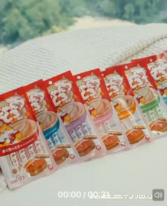 Hells Kitchen Creamy Puree Fish Roe/Creamy Goat Milk Treats for Cat (14g x 4 Sticks per pack)