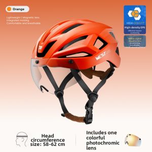 West Biking | Integrated Visor Cycling Helmet One-piece Construction