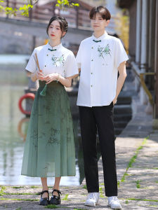 เสื้อผ้าการแสดงร้องเพลงบนเวทีสำหรับนักเรียนมัธยมต้นและมัธยมต้นสไตล์จีนใหม่ ชุดการแสดงสำหรับนักเรียนชั้นมัธยมปลาย ชุดการแสดงกลุ่ม