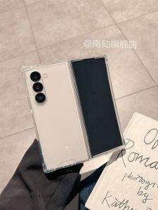 Transparent Foldable Screen Phone Case for ZFold7 ZFold6 Original ZF5 Z4 Two-Part Full Cover Protective Shell for Samsung