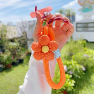 เกาหลี Y2k Ctue ดอกไม้สี Candy เชือกโทรศัพท์เรียบง่ายสายโทรศัพท์สั้นสไตล์มุกสร้อยข้อมือโทรศัพท์อุปกรณ์เสริมโทรศัพท์