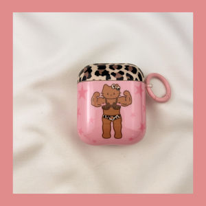 เคส Airpods แบบป้องกันลายเสือดาวและดาวสุดเท่สำหรับ Apple pro เสื้อผ้ากีฬาแบบแบตเตอรี่ไร้สาย Bluetooth รุ่น KT Cat รุ่นที่ 4