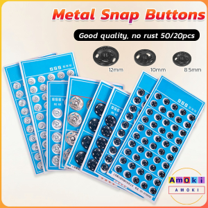 Amoki Metal Snap Fasteners Press Button Black / Silver