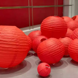 4/6/8/10/12/14/16inch 10~40cm Red Round Chinese Paper Lantern Christmas Wedding Birthday Party Decoration Festive Supplies