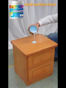 1Kg Multi-Surface Paint Anti-corrosionWood Paint Anti-rust for Furniture Metal Rust Paint with Free Brush Odorless Furniture Renovation Multiple Use Coating