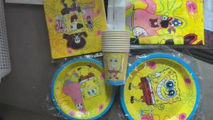 Kayou | KAYOU SpongeBob SquarePants Themed Party Decoration Supplies Disposable Party Tableware Set Festive Decoration Party Balloons