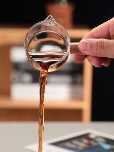 Espresso Cup Glass Measuring Cup Double Mouth Bottle Coffee Share Pot Wooden Handle Glass Small Milk