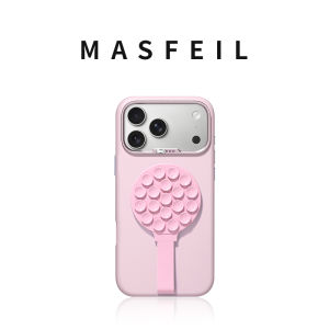 MASFEIL | Cốc hút từ tính màu cam thích hợp cho ốp điện thoại di động Apple 17Promax ốp silicon lỏng iPhone17Pro ốp ip17pm màu trơn