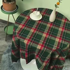 DIHUANTUO | British Nordic Style Linen Checked Tablecloth