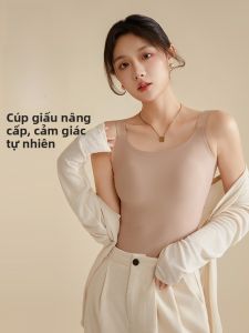 MiiOW | Áo ba lỗ không tay Ice Silk MiiOW dành cho nữ mùa hè Áo ba lỗ không dây thoải mái thoáng khí có đệm ngực Áo ba lỗ hở lưng