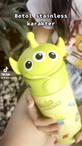 Botol Minum Tumbler Thermos Stainless Steel & Tutup Silikon Motif 3D