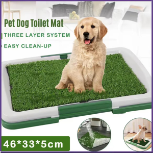 Portable Dog Training Toilet Indoor Puppy Potty Pad Simulation Lawn Pee Mat Easy To Clean Grass Pad Pet Lawn Type Flat Toilet Dog Potty Trainer
