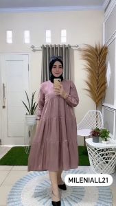 MIDI DRESS SHIMMER SILK PREMIUM BUSUI FRIENDLY / MIDI DRESS VIRAL 2024