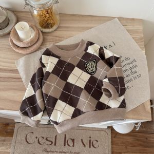 Fleece Warm Knitted Sweater Childrens Cardigan