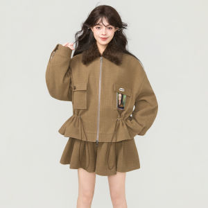 KEIKO | Áo Khoác Tweed Cổ Bẻ Phong Cách Retro