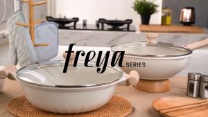 Numan Wajan Kuali 32 cm dengan Tutup Kaca Freya Series