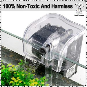 [🇵🇭 Stock&COD]Venus Aqua 3.5watts (CLEAR CAP) Slim Hanging Filter with Skimmer FOR RIMLESS TANKS ONLY (Best for 2.5 - 5gallons) (acc) (flt) (2.5gl) (5gl) Submersible Pump Aquarium Pump Aquarium Hang On Filter Waterfall Suspension Oxygen Pump Submersible