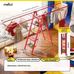 MEISD | Folding Multi-function Sturdy Clothes Drying Ladder