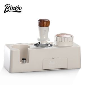 BINCOO Coffee Tamper Set Dispenser Powder Pressing Hammer Italian Coffee Machine Filling and Storage Tool Base Set 51MM/58MM