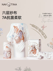 Pure Cotton Muslin Baby TowelNAVTINA Newborn Infant Face Wash Cloth Children Saliva Towel Soft Fabric Handkerchief for Babies