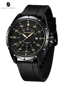 SAPPHERO นาฬิกาผู้ชายหรูหรานาฬิกาควอตซ์ 50M กันน้ำนำเข้าสแตนเลสนาฬิกาผู้ชายนาฬิกาข้อมือของขวัญ