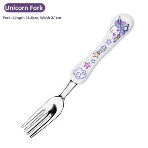 BAORUISHEN | Kids Eating Set Chopsticks Spoon Fork School Use