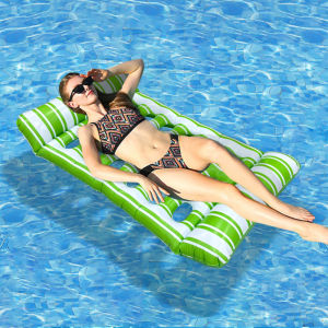 Inflatable Pool Float Lounge Raft for Adults Floating Sun Tanning Lounger Cool Water Float for Swimming Lake and Beach Parties