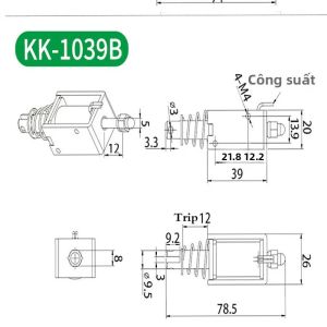 Công Tắc Điện Từ Tuyến Tính Loại Kéo Đẩy Nam Châm Điện Khung Mở Có Lực Giữ Có Thể Điều Chỉnh 02-20N Du Lịch 5-15mm Cho Nam Châm Điện DC 12V 24V