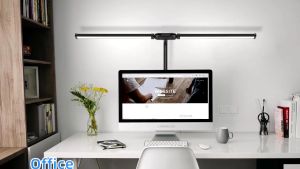CANMEIJIA LED Desk Lamp with Folding Metal  Remote Control Dimmable Table Lamp For Study Reading Home Office Game