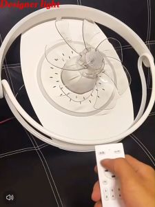 New living room shaking fan light modern simple restaurant ceiling lamp Nordic bedroom creative lamp