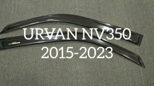 กันสาด คิ้วกันสาด คิ้ว คิ้วประตู ดำทึบ ทรงเรียบ 2ชิ้น กันสาดรถยนต์ เออแวน รถตู้ Nissan URVAN NV350 2015 2016 2017 2018 2019 2020 ใส่ร่วมกันได้ A