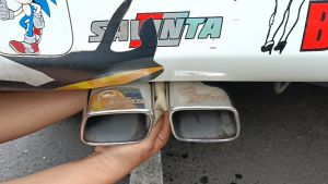 Savinta Knalpot Suos Wajik Cabang Stainles Mobil Bensin Solar Truk