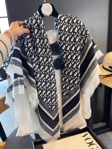 BILLI ZILLY | Blue Feather Linen Scarf Womens Korean Style Versatile Summer Office Air Conditioned Room Outdoor Travel Sun Protection Shawl