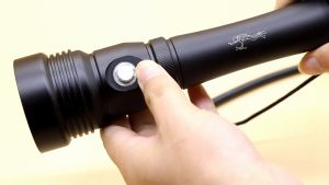COD+Waterproof Rechargeable Flashlight Scuba Diving Water proof LED Capacity Rechargeable Lithium Battery 26650 Outdoor Searchlight Fishing Camping Exploration With Switch 3 Modes