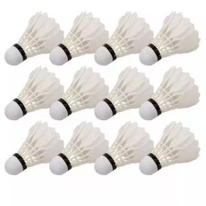 Badminton 12 pack not easily broken goose feather ball durable outdoor training practice badminton ball