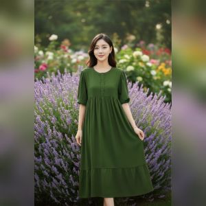 Hanania01 Nabila Dress Casual / Baju Santai Wanita Bahan Rayon Super / Pakaian Wanita Bahan Rayon