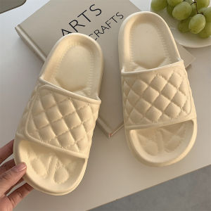 Couples Summer Fashion Personality Indoor Anti-slip EVA Home Slippers Diamond Grid Design Male Female Home Slippers