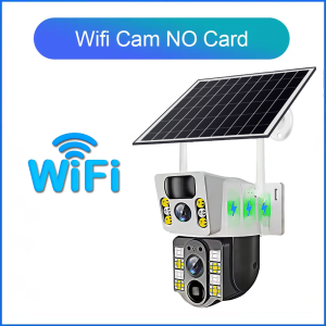 4G / WiFi Solar Camera Dual Lenses Outdoor 8MP 4K Low Power Battery IP Camera PIR Night Vision V380 Pro CCTV Security Protection