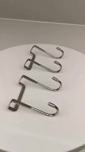 Nexlent Home Creative Seamless Stainless Steel Double S Hooks Cabinet Door Back Type Hanger