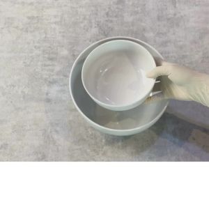 Mangkok Keramik White Dots HORECA Isi 1