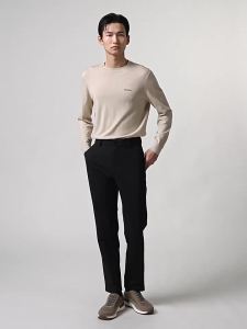 Trendy Warm Business Casual Straight Leg Pants Men