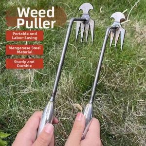 Thickened Stainless Steel Root Removing Weeding Tool Garden Rake Small Handheld Cultivating Vegetable Digging New