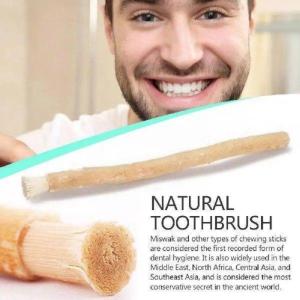 HNKMP | 【1Pcs Portable Natural Miswak Toothbrush Traditional Teeth Whitener & Manual Tooth Care Stick For Travel】