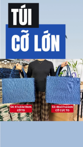 Túi linen to cỡ lớn chống thấm nước – túi xách thời trang đựng nhiều đồ - M3305B (Linen XANH)