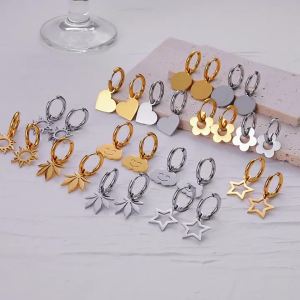 Cazador Cute Flower Drop Earrings for Women 2024 Trending Gold Color Stainless Steel New In Earrings Party Wedding Jewelry Gift