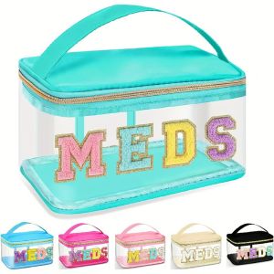 PVC Embroidered Cosmetic BagMakeup Bag Travel Toiletry Organiser