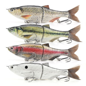 Fiber Tail Single Joint Glide Bait Shad Artificial Bait Fishing Lure Slow Sinking S Carved Gliding Bait